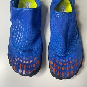 Vibrant Blue and Orange mens Water Shoes